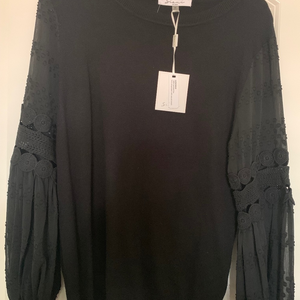 Black knit top